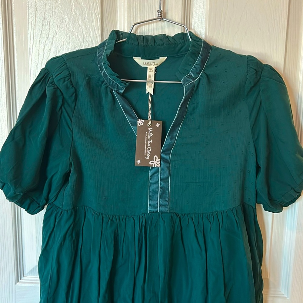 Matilda Jane Heart to Heart Opening Night Tween Clip Dot Dress Size 14